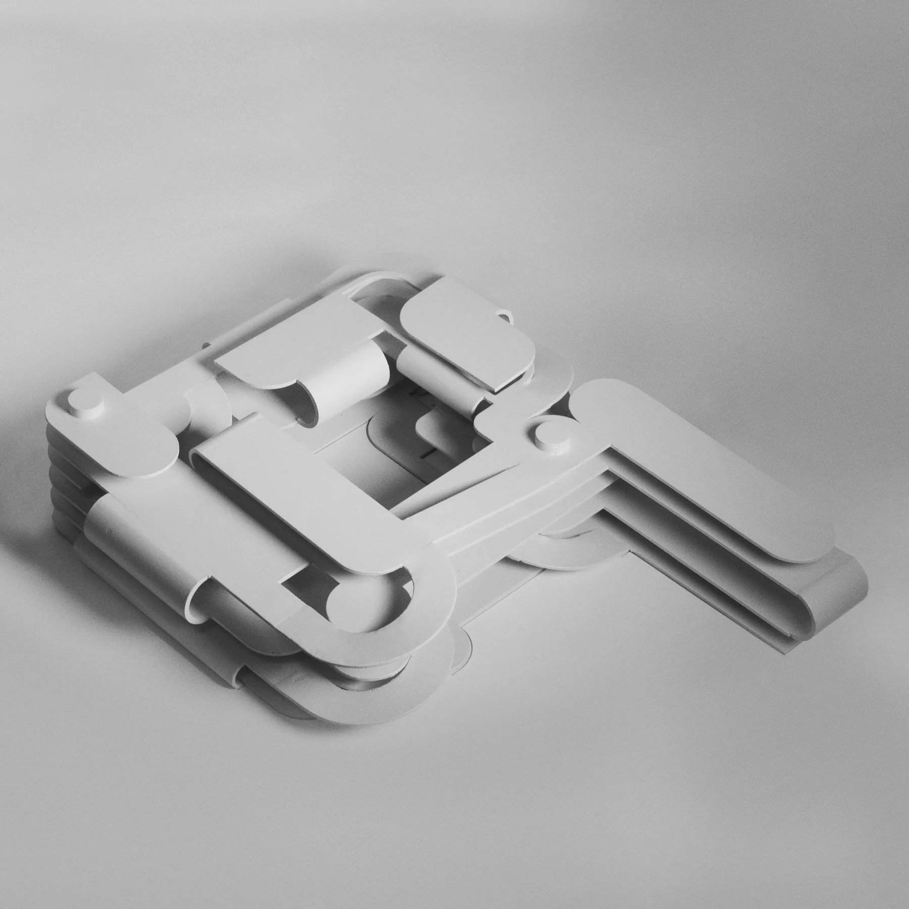 Photograph of the white model of the Y